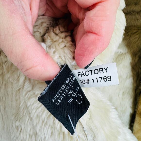 Vintage Express Genuine Leather Shearling Coat Size Small 2000s Boho Winter - Picture 9 of 11